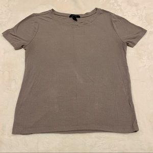 Forever21 Grey slate subbed cotton fitted shirt sz XL